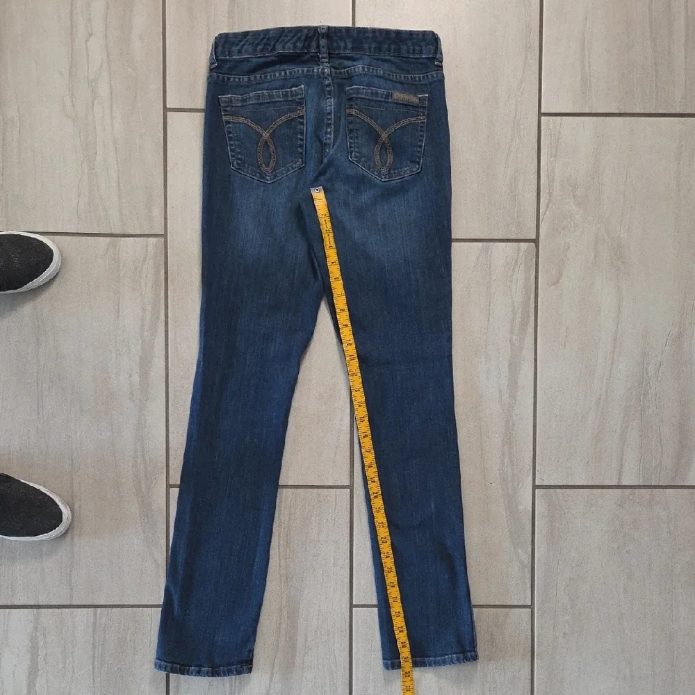 Vintage Y2K Calvin Klein Women's Dark Blue Straight Jeans Size 27/4 One Owner - Picture 3 of 3